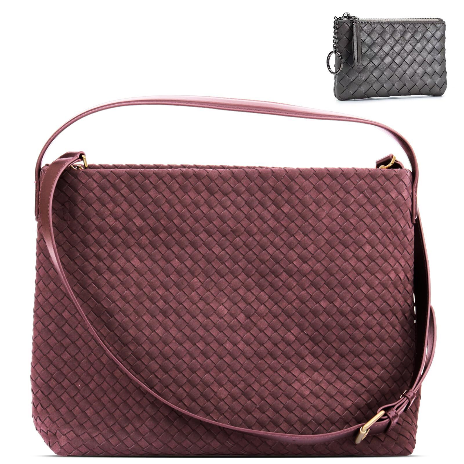 4412 Suede Hobo Bag HandWoven Bag Made Of Suede Fabric Casual Tote Bag New 4412 Suede Hobo Bag HandWoven Bag Made Of Suede Fabric Casual Tote Bag New